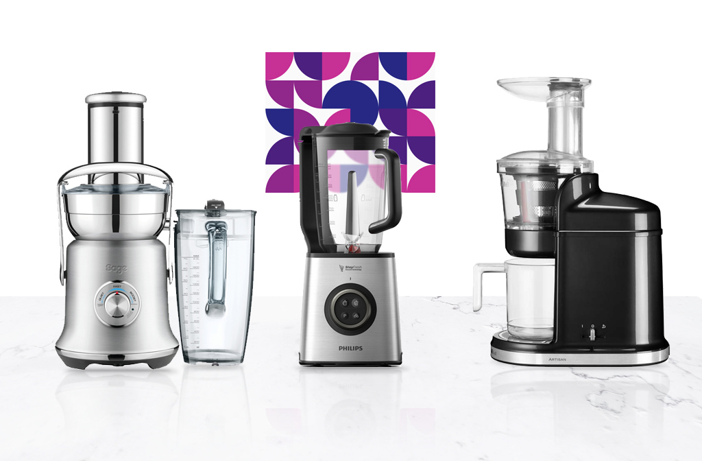 Verschil tussen een blender, juicer en sapcentrifuge